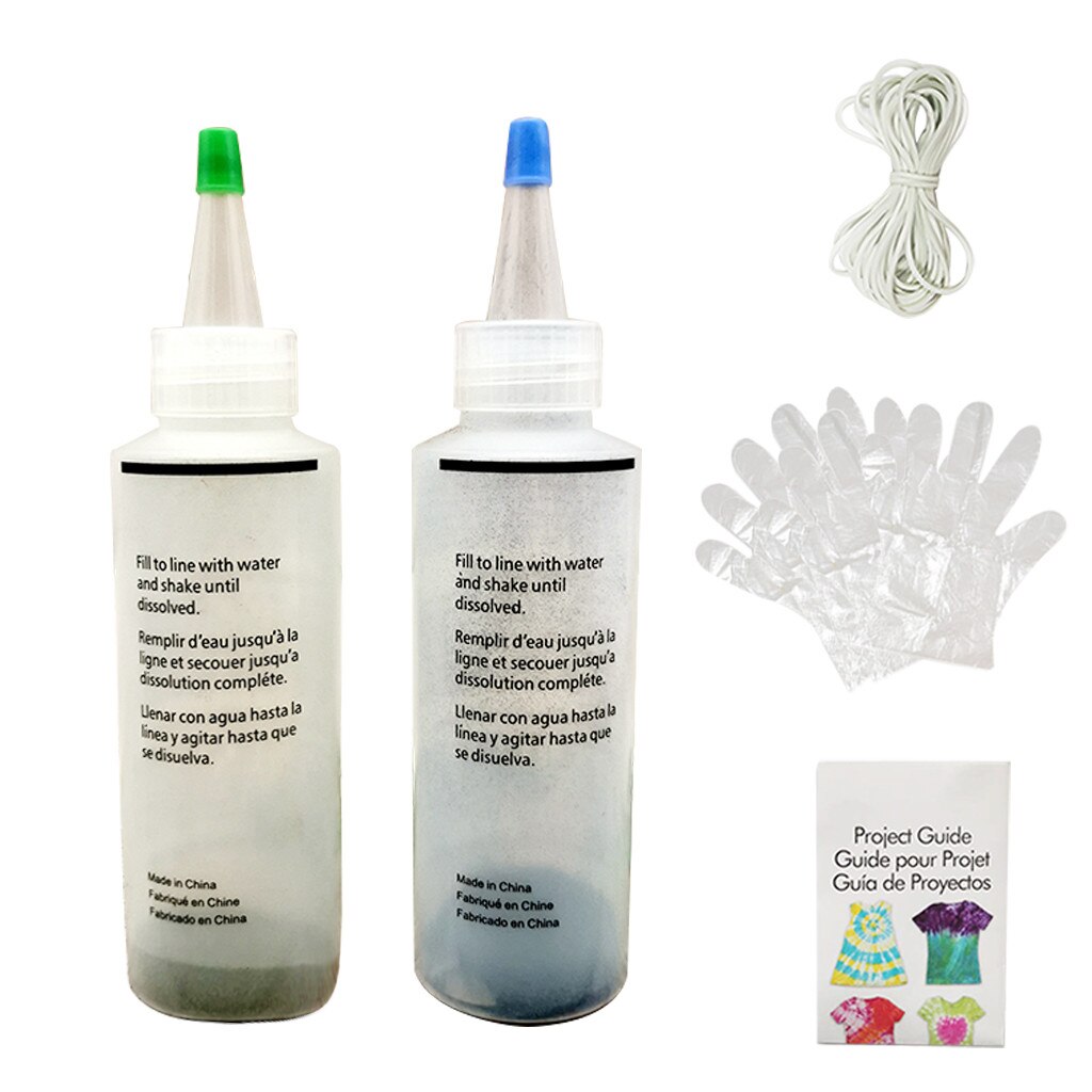 Kit DIY de tela de camisa con bandas de goma de 2 colores para todas las personas: A