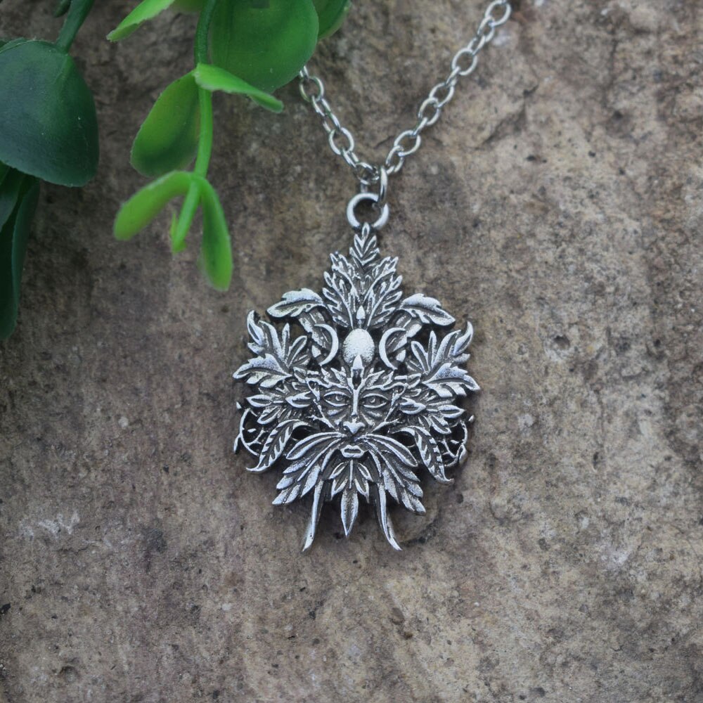 Celtic Green Man Pendant Greenman Necklace Wiccan