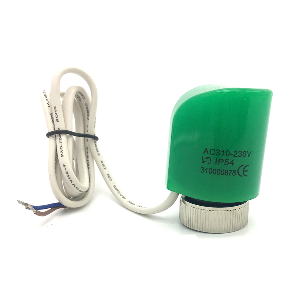 AC230V Normally Open Closed Underfloor Water Heating System NO NC Electric Thermal Actuator Valve Head for Thermostat