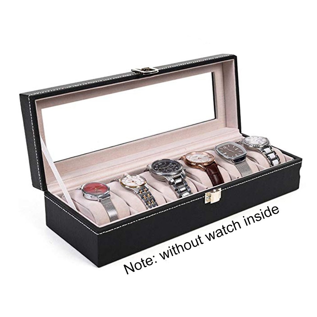 Draagbare 6 Slots Horloge Display Box Organizer Met Rits Klassieke Stijl Multi-Functionele Armband Display Case