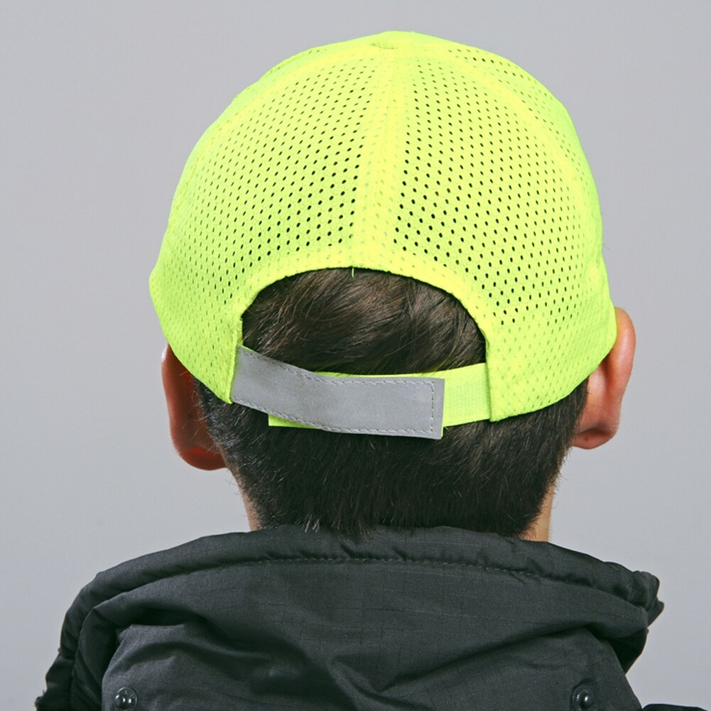 Men's Outdoor Cap Reflective Baseball Hat Structured Safety Orange or Yellow Moisture Wicking Structured Hat