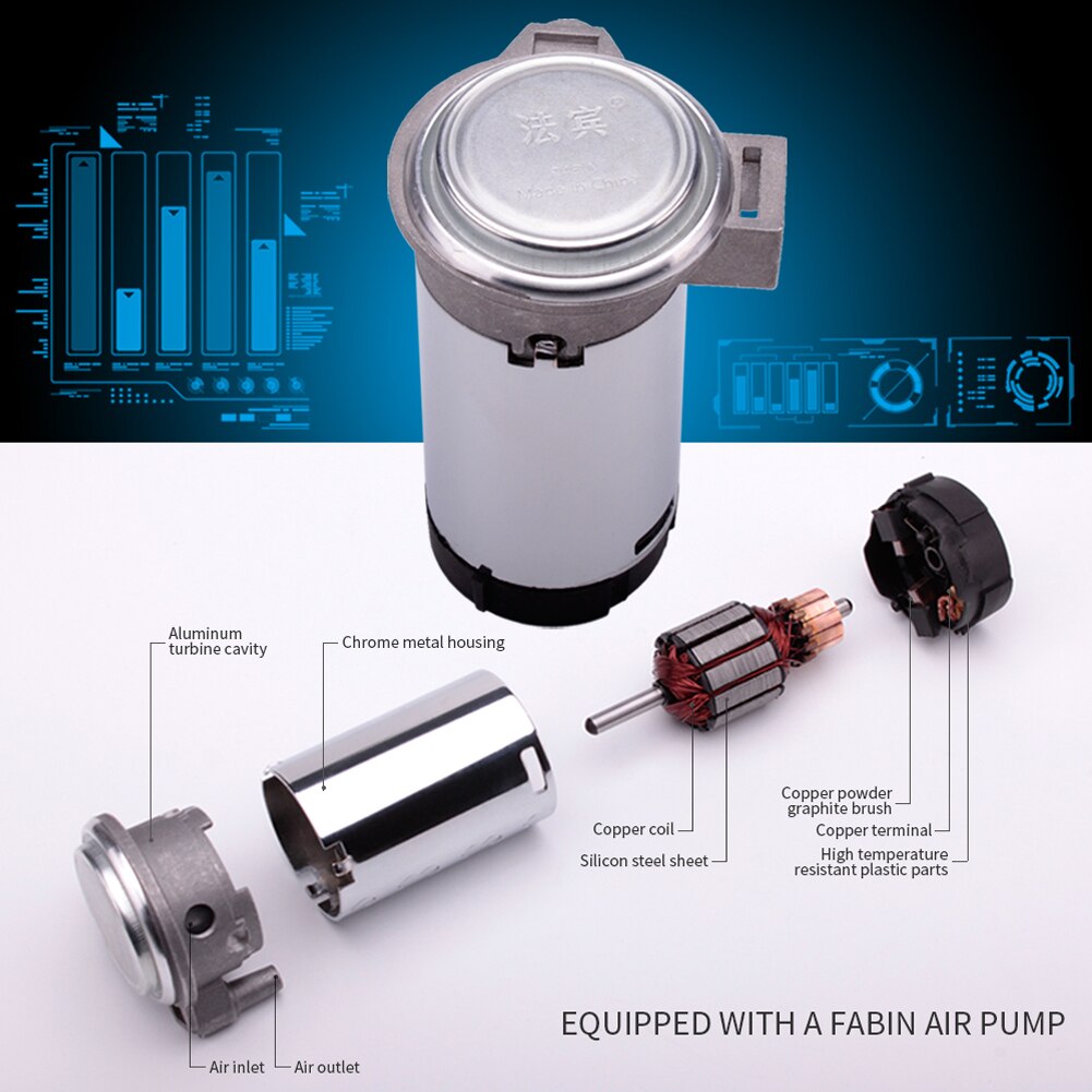 FARBIN Mini Air Compressor 12V/24V for Air Horns Super Loud Trumpet Replacement Air Pump Car Horn Accessories Compressor