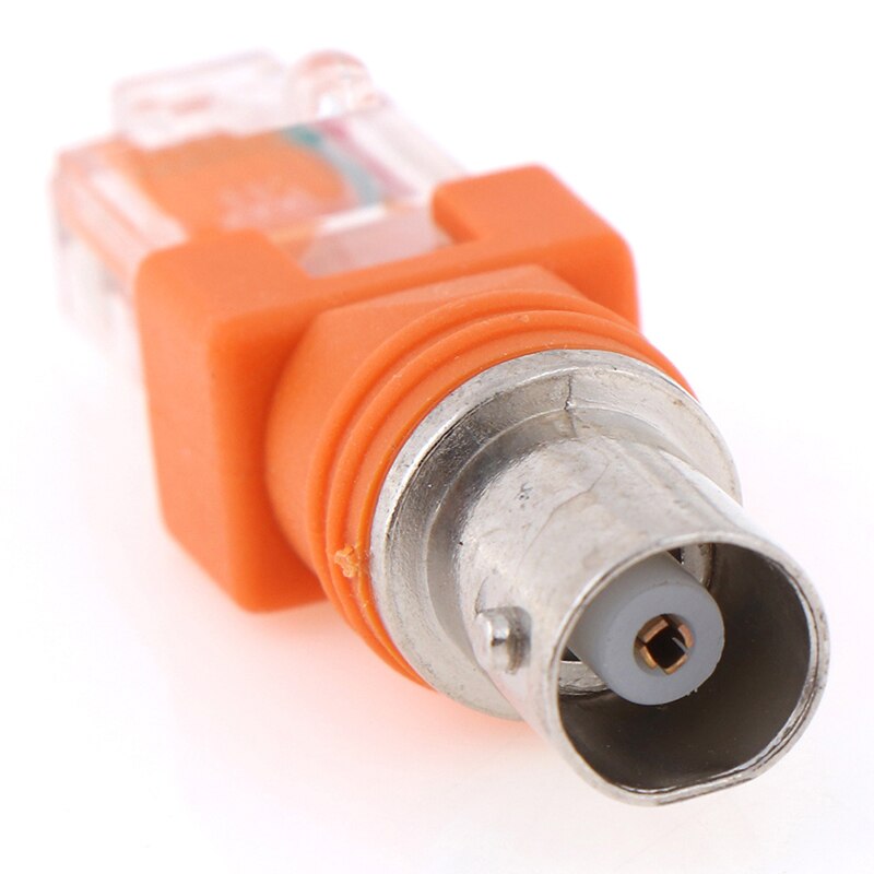 1pc BNC FEMALE Naar RJ45 Male Coax coax Barrel Koppeling Adapter RJ45 Om RF Connector