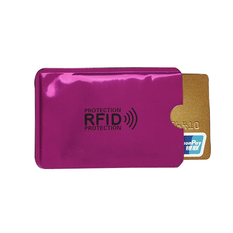 5PC Anti Rfid Blocking Reader Lock Bank Card Holder ID Bank Card Case Rfid Protection Metal Credit Card Holder Aluminium