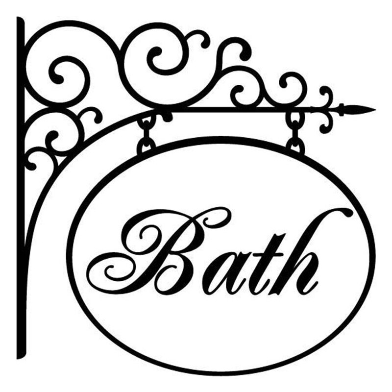 Wall Quote Vinyl Wall Decal Hanging Bath Washroom Restroom Sign Bathroom Spa bathroom accessories waterproof wall sticker HQ257