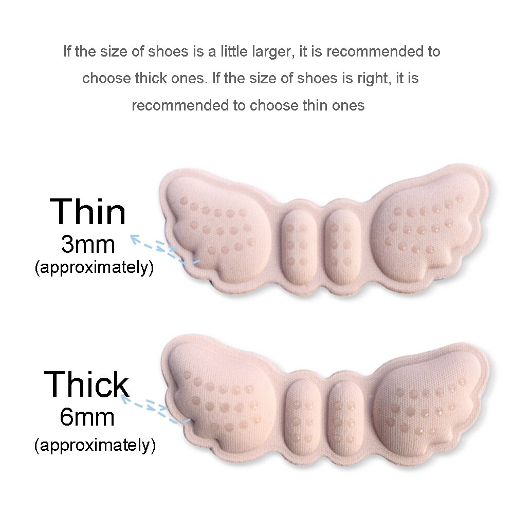1Pair Butterfly Heel Insoles Heel Shoes Stickers For Heels Length Shoe Heel Pad Foot Care Anti Abrasion Keep Abreast Heel Pads
