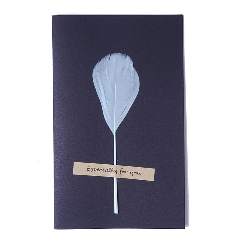 EZONE plume enveloppe + carte de voeux enveloppe noir affaires enveloppe haut de gamme Kraft papier enveloppe école fournitures de bureau: C