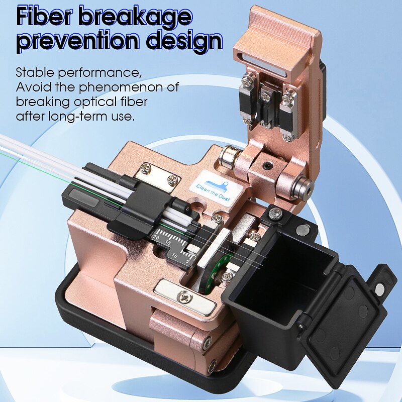 Hohe Präzision AUA-X3 Faser Cleaver FTTH Kabel Lwl Schneiden Messer Werkzeuge Cutter Drei-in-one clamp slot 24 oberfläche Klinge