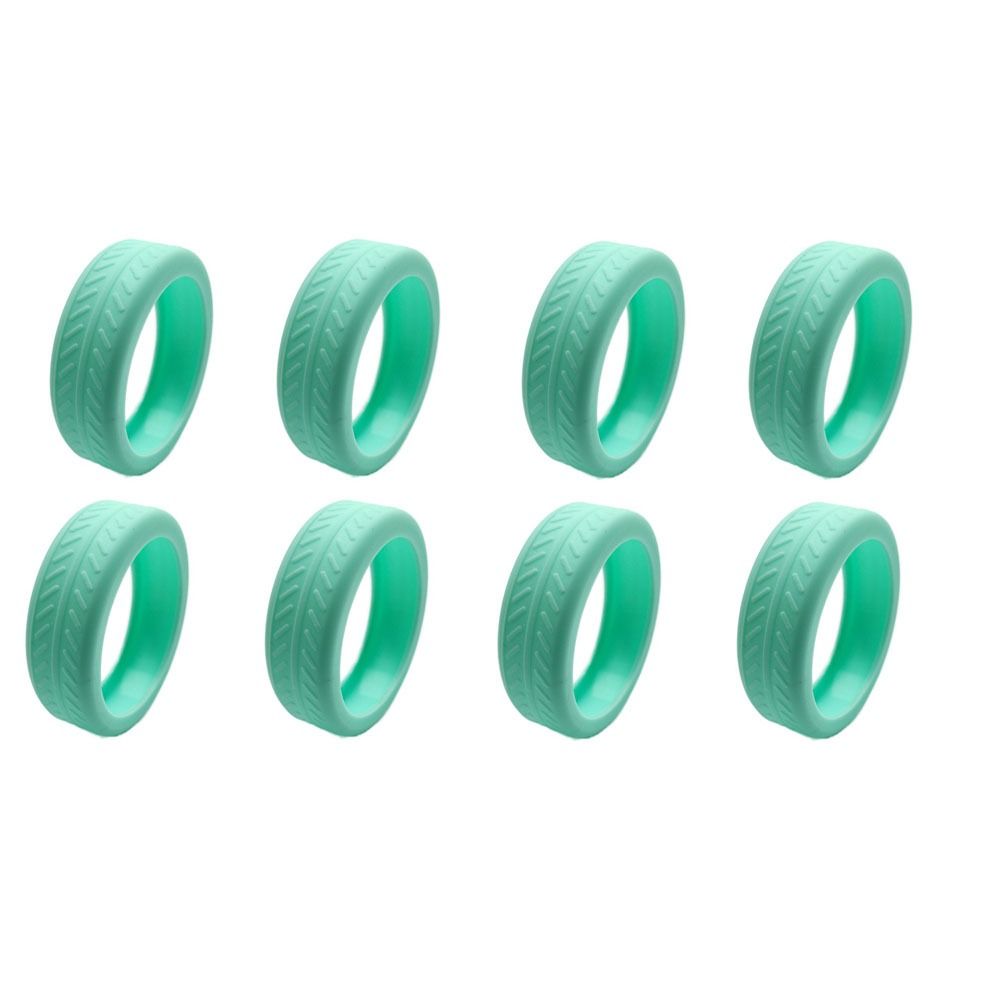 4/8Pcs Silikon Gepäck Räder Schutz Koffer Teile Achsen Reduzieren Rad Tragen Koffer Räder Schutz Abdeckung: green