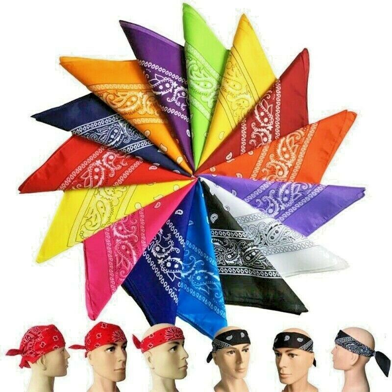 Sciarpa hip Hop Bandana rossa uomo donna moda fasce fascia per capelli impacchi da polso