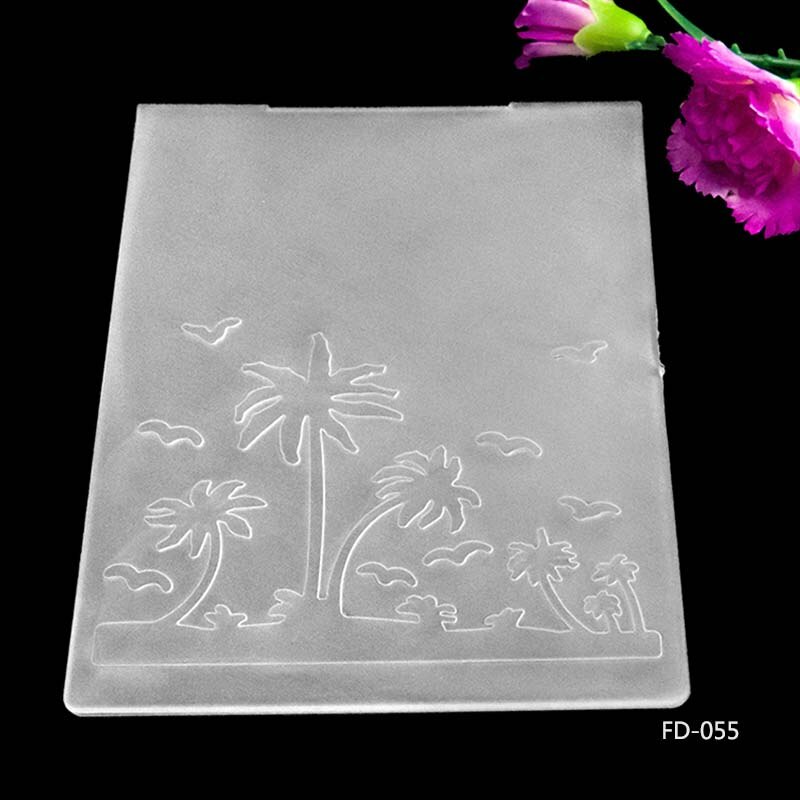 Flower Coconut Tree heart-shaped Scrapbook style DIY Paper Cutting Dies Scrapbooking Plastic Embossing Folder: FD-055