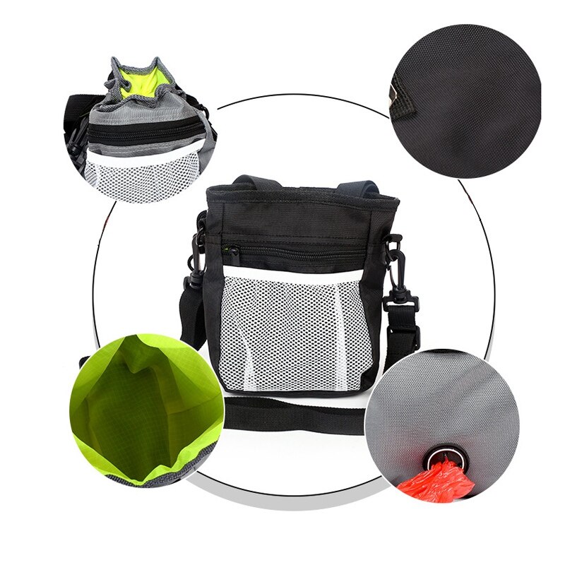 Portable Dog Treat Bag Outdoor Dog Treat Pouch for Training Feeding Bag Large Capacity Pet Trainer Waist Bag Dog Supplies