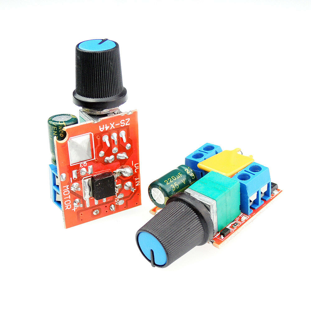 3 uds Mini CC 5A 3 V-35 V Motor PWM controlador de velocidad interruptor de Control de velocidad LED ventilador Dimmer