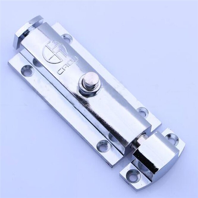 Genuine LS406 Home Door Window Zinc Alloy / Plastic Security Slide Bolt Lock for Bathroom Toilet Spring Latch