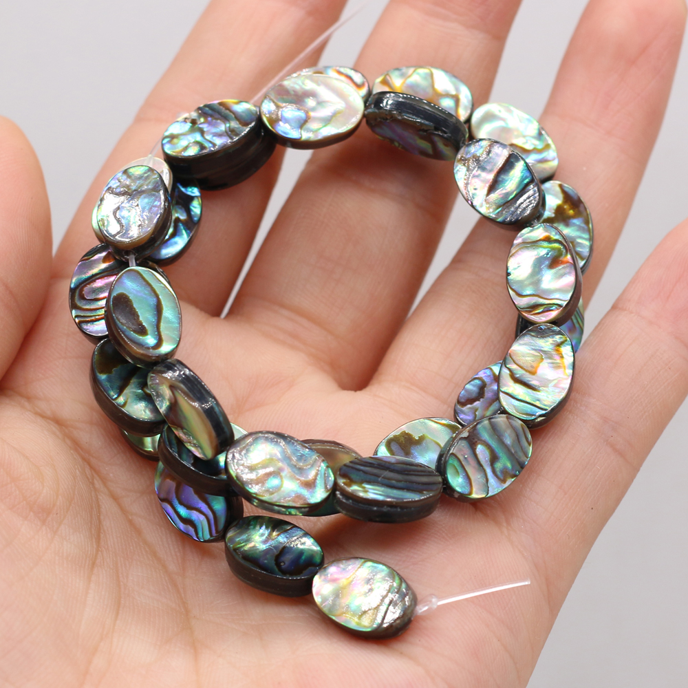 Abalone Schelp Ei Kralen - 8x12mm, 6x8mm, 8x10mm, 10x14mm - DIY Sieraden Maken - Ketting, Armband