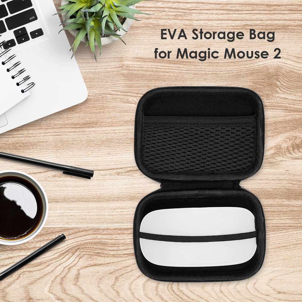 Hand Strap Zwarte Draagtas Cover Tas Reizen Hard Carry Case Voor Apple Magic Mouse 2 Waterdichte Shockproof Storage Magic Mouse