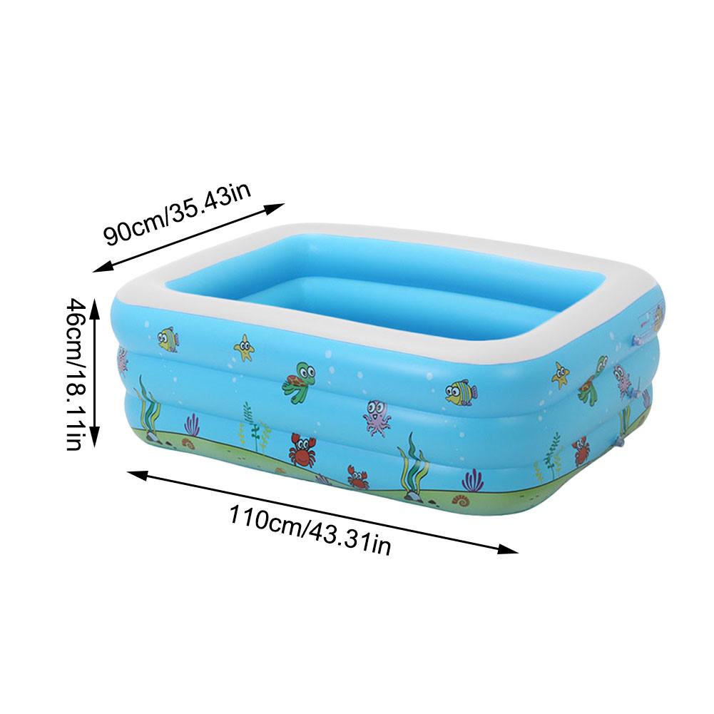 110*90cm opblaasbare zwembaden dikke veilige opblaasbare zwembad babybadje zomerbenodigdheden voor baby's