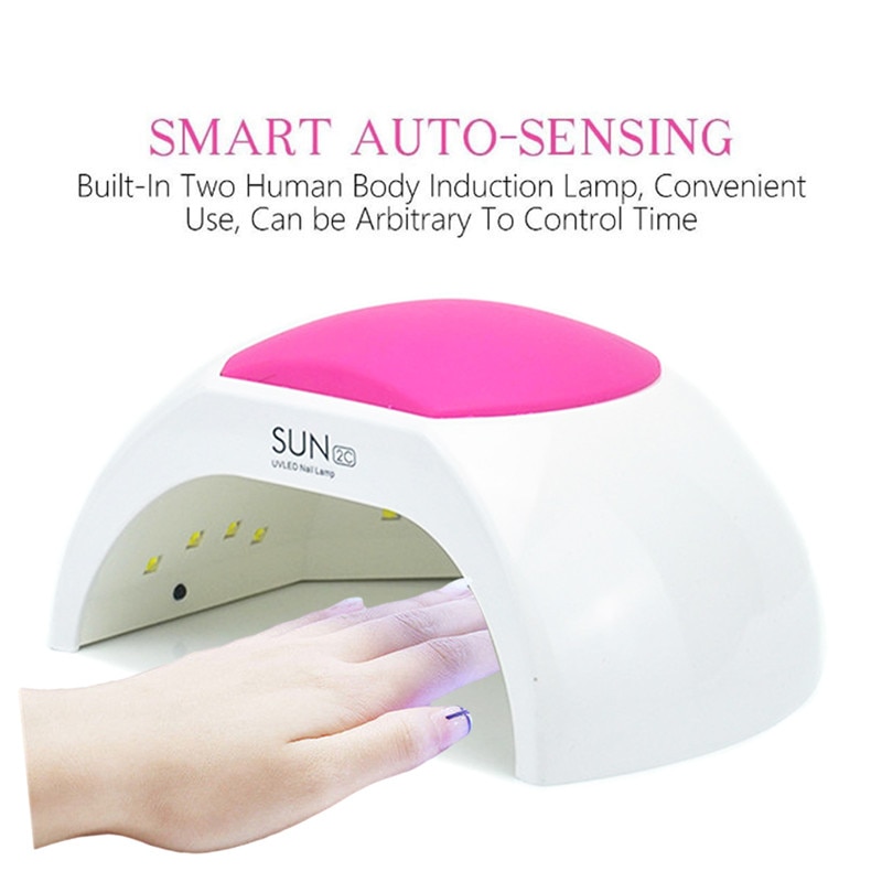 Lámpara de 48W para uñas, secador de uñas para Gel UV, LED, máquina de uñas de Gel, Sensor infrarrojo, temporizador Digital, SUN2 #297986