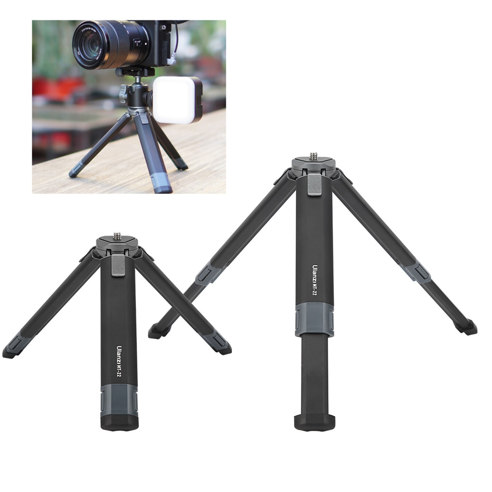 ULANZI MT-22 Erweiterbar Tabletop Kamera Stativ Fotografie Tragbare Vlog Griff Stativ 1/4 Schraube für Nikon Canon DSLR SLR Kamera