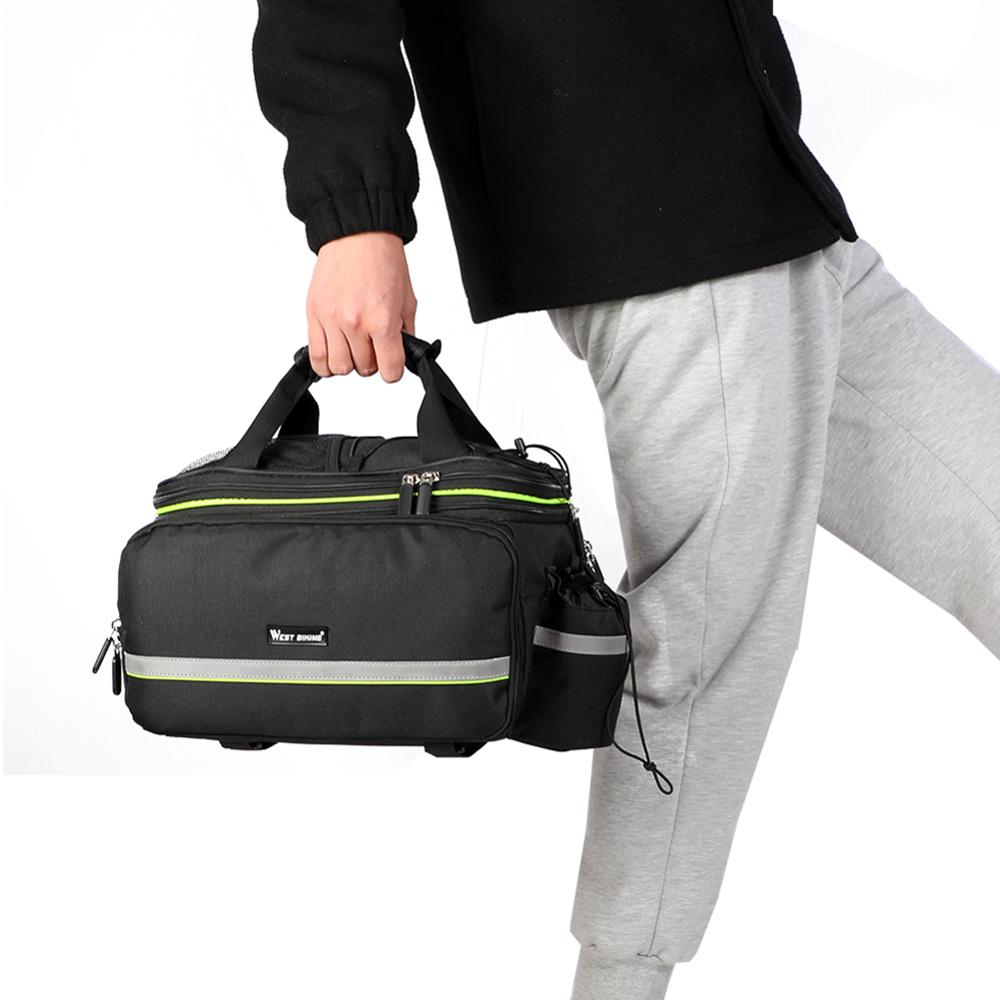 WEST BIKING Bicycle Trunk Bag Large Capacity Cycling Mountain Bike Saddle Rack Bags Luggage Carrier Bike Pouch