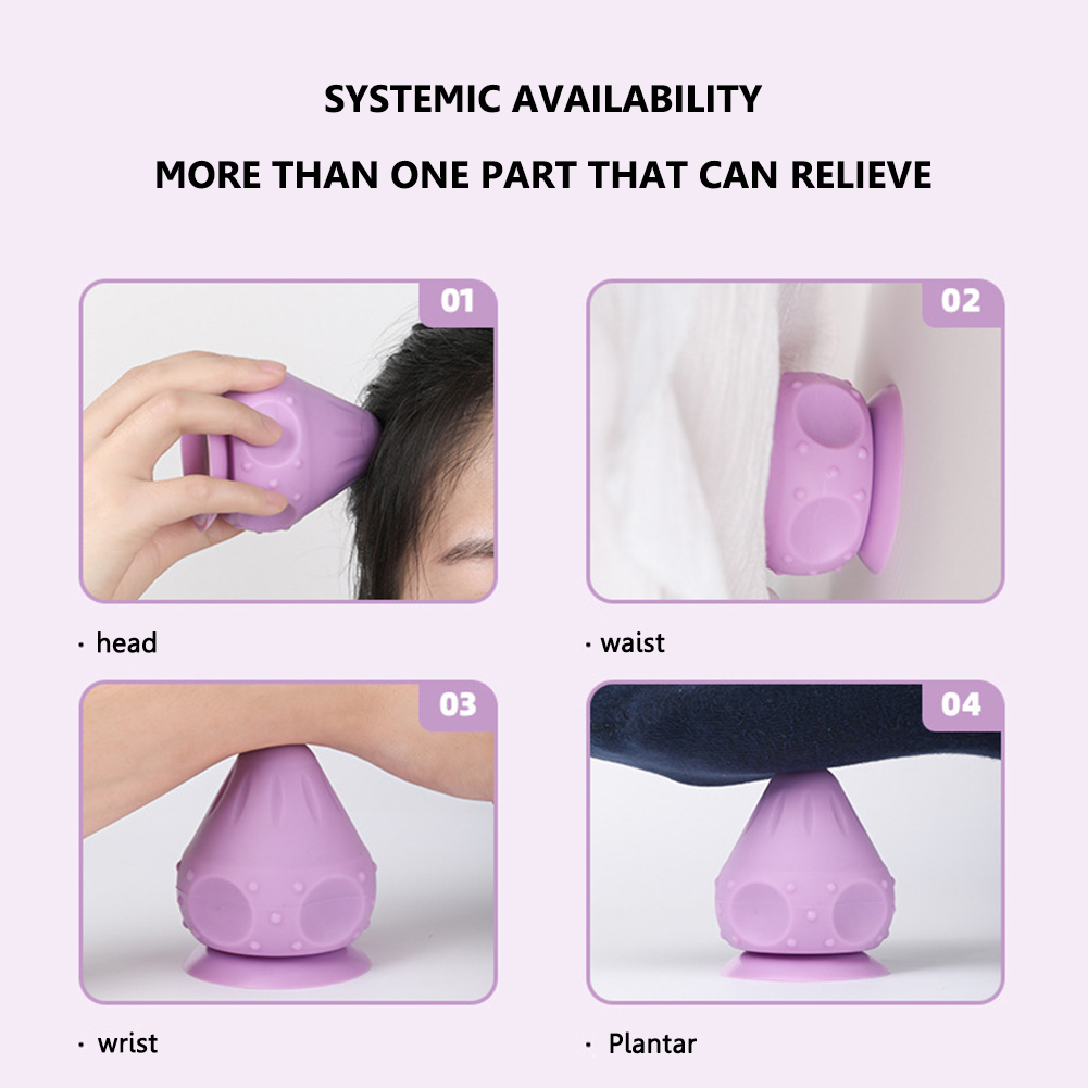 Cono de masaje de silicona, Bola de adsorción sólida, aparato de masaje de liberación muscular de Psoas, espátula para espalda y columna vertebral, espátula para pies y Yoga