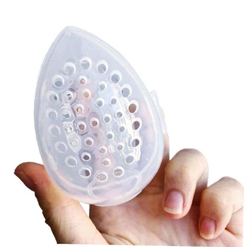 Oddychająca plastikowa gąbka robić makijażu Obudowa podróż mikser uchwyt śliczne kapsułki w kształcie z otworami schowek