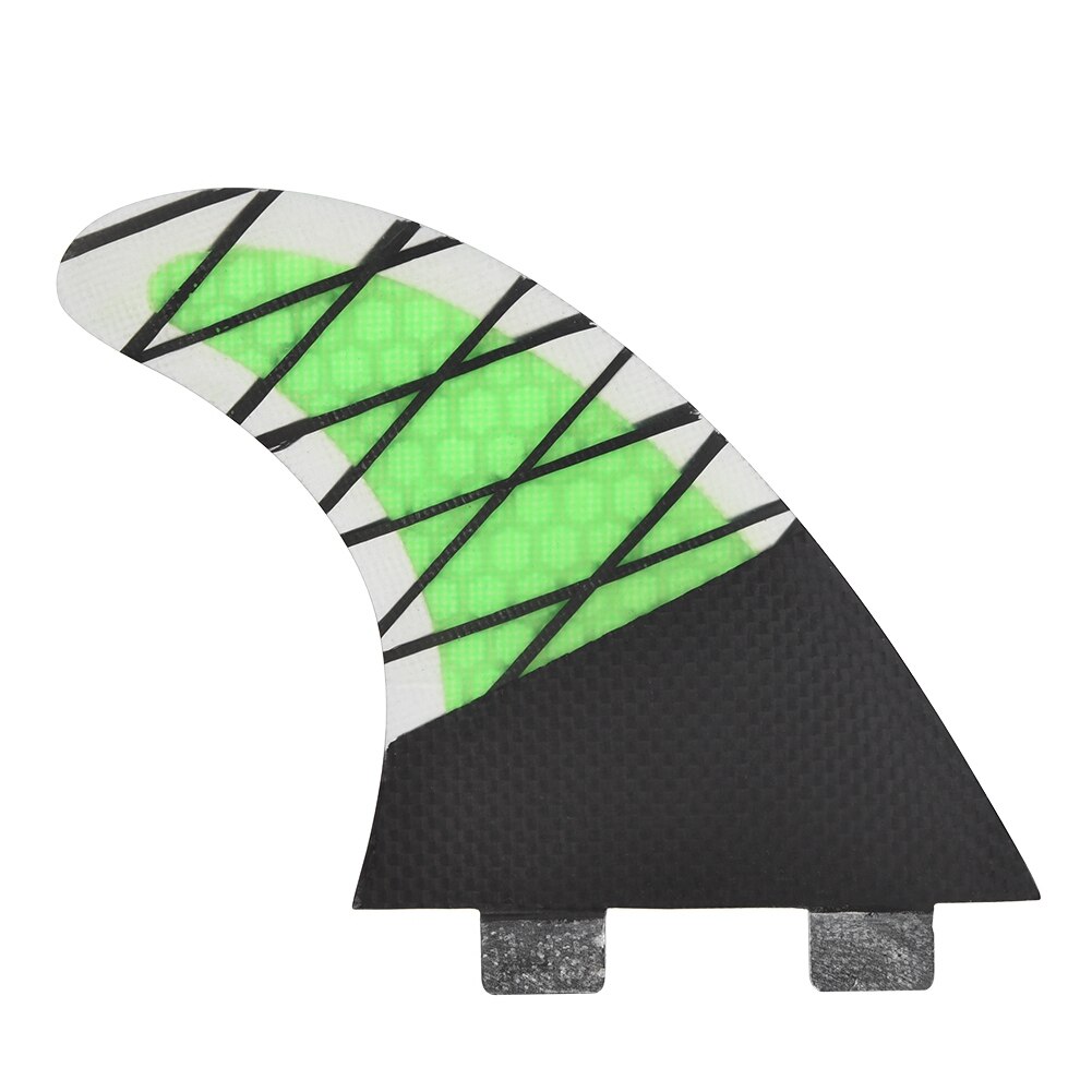 Set De 3 Ailerons De Surf Duokon Keenso Fin - Nylon Et Fibre De Verre, Noir, Pour FCS