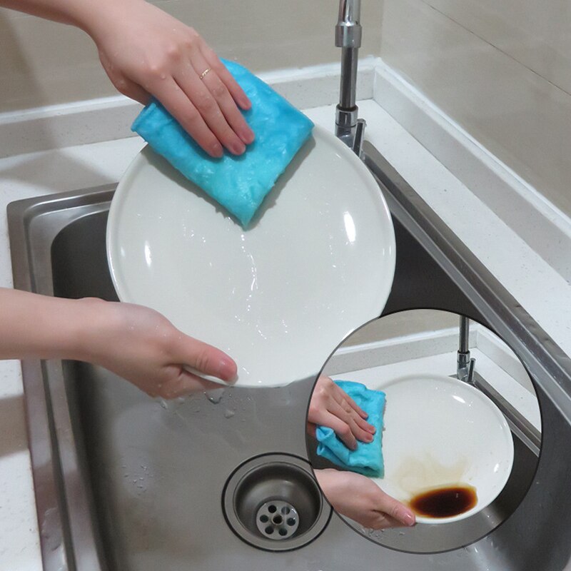 Servilletas de microfibra de bambú para cocina, utensilios de cocina y vajilla, paño absorbente, herramientas de limpieza doméstica, Trapos de Bambú