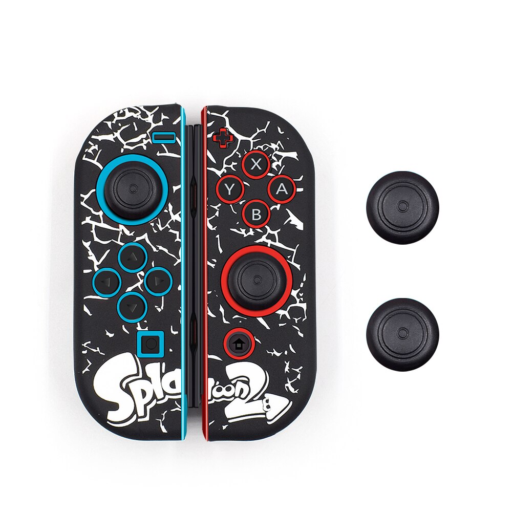 For Nintend Switch NS NX Joy-Con Soft Silicone Protective Skin Case +Grip Joystick Caps For Switch Joy Con Controller Cover: L