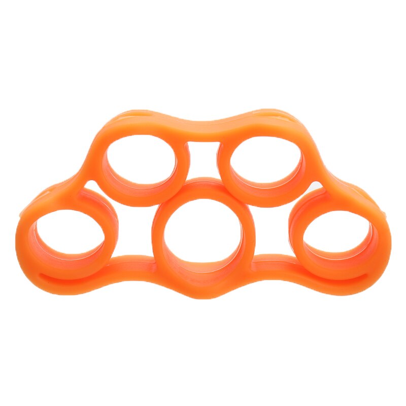Bandas de resistencia para dedo, tensor de silicona para dedo, ejercitador de mano, agarre de fuerza, muñeca, ejercicio, entrenador, equipo de Fitness: Castaño