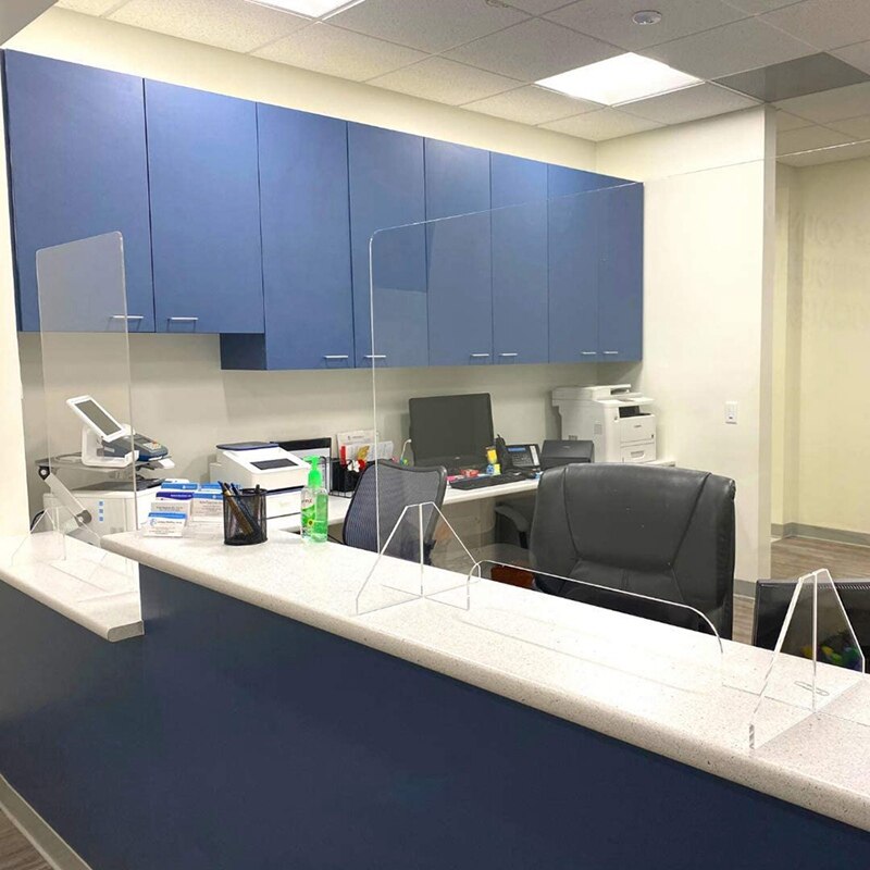 Guard Shield Sneeze Protective Clapboard Acrylic Transparent Board Table Barrier Shield Sneeze Guard For Office Store Counter