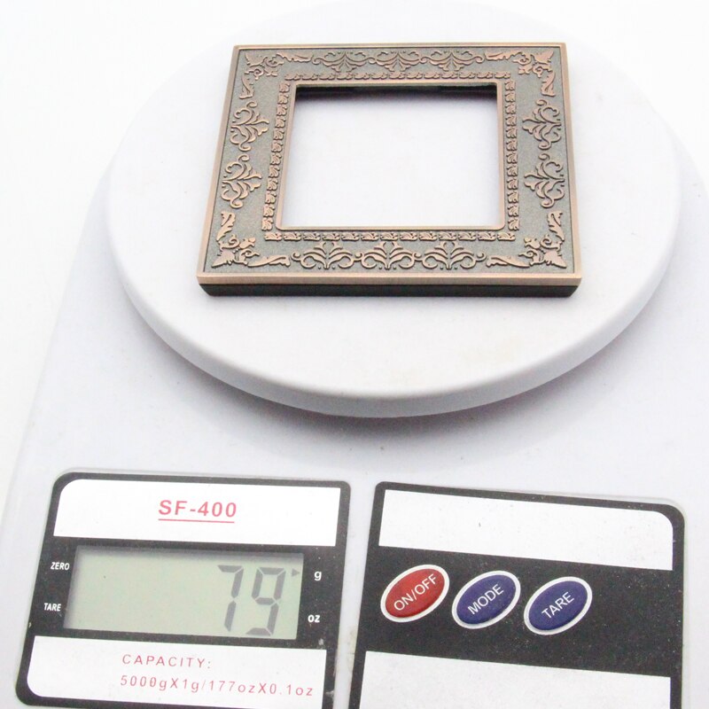 UNKAS Manufacturer EU Standard Electric Plug Power Socket Gold Panel 80g Copper Core Wall Outlet