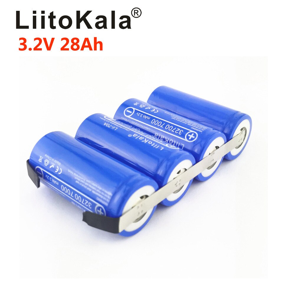 Liitokala 3.2v 32700 7000 mah 14ah 21ah 28ah 35ah genopladelig lifepo 4 høj dræning til batteripakke diy køretøj elektriske cykler: 3.2 v 28ah