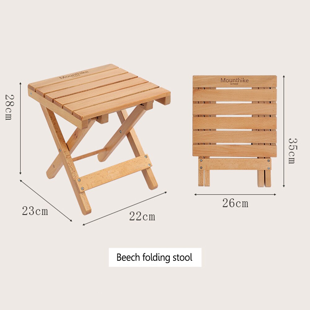 Outdoor Mini Folding Chair Wooden Bench For Camping Fishing Travel Hiking Chair Portable Stool Ultralight Durable Chair Seat
