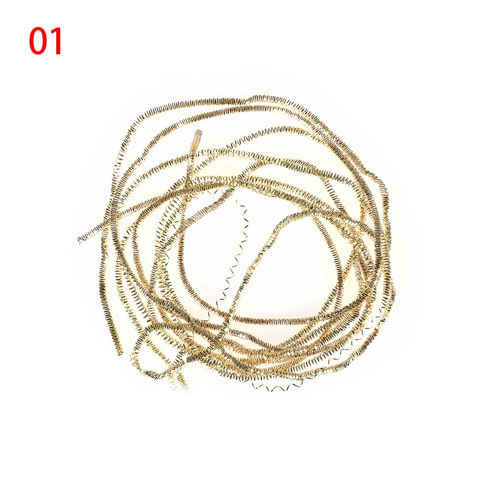 Gør-det-selv broderitråd bullion tråd metal guld sølv tråd indisk silke diameter 1.0mm runde lys silke sytilbehør