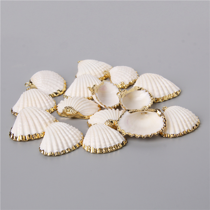 19 Stijlen Natuurlijke Shell Charms Tiny Conch Porceleinslak Schelpen Hanger Voor Diy Sieraden Maken Ketting Armband Oorbellen 2-10Pcs: M / green