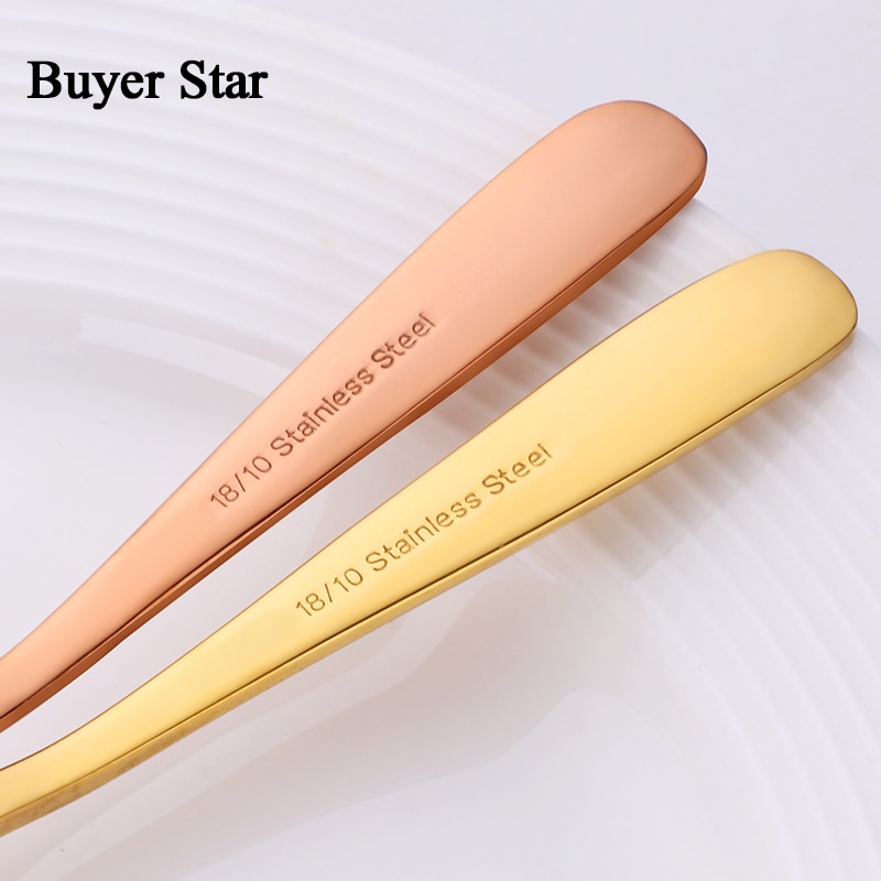 6Pcs/lot Gold Cake Forks Stainless Steel Mini Fork Thick Cutlery Fruit Fork Metal Dessert Fork for high tea Party