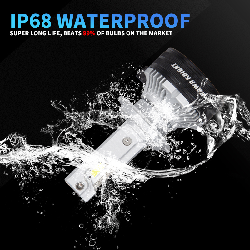 DAWNKNIGHT K7C 4300 K H7 H4 H11 Led Lamp 3 Koperen Buis Led Verlichting Voor Auto H1 HB3 9005 HB4 9006 12 V Led Koplamp Lamp