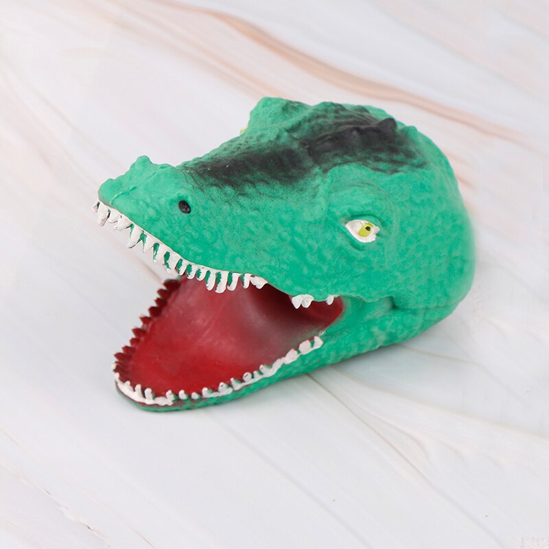 Green Soft Vinyl TPR Crocodile Hand Puppet Animal Head Hand Puppets Kids Toys Figure Vividly Kids Toy: Default Title