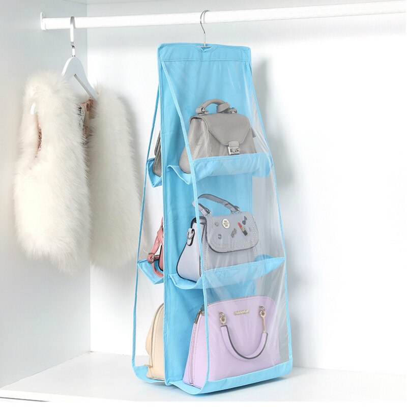6 tasche Hängen Handtasche Organizer für Schrank Wandschrank transparent Lagerung Tasche Tür Zauberstab Klar vielfältig Schuh Tasche mit Aufhänger Beutel