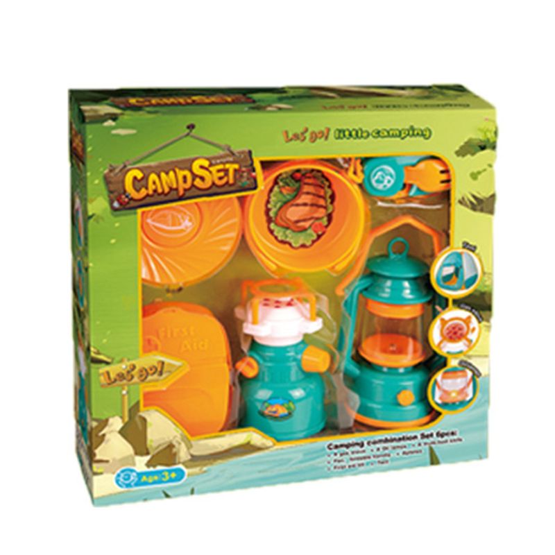 7 Stck freundlicher Camping Zelt einstellen abspielen drinnen und draussen Camping Spielzeug für Kleinkinder