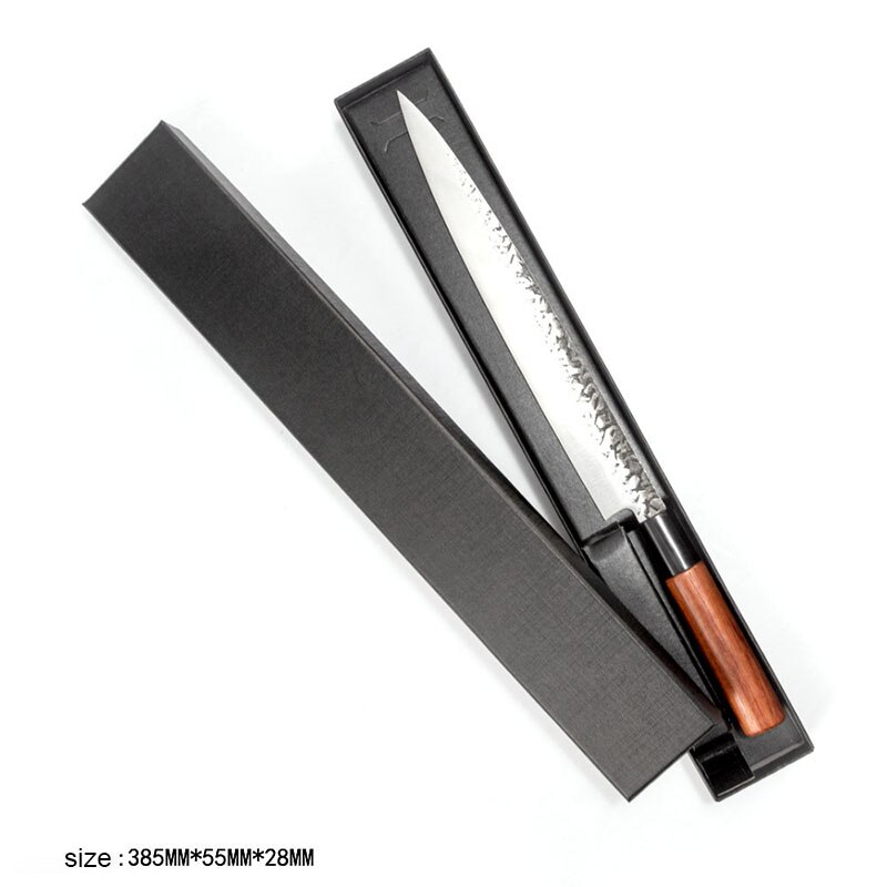 Japanese Chef Knives Set Forged Stainless Steel Meat Cleaver Salmon Fish Filleting Santoku Knife Kitchen Knife: Sashimi Knife