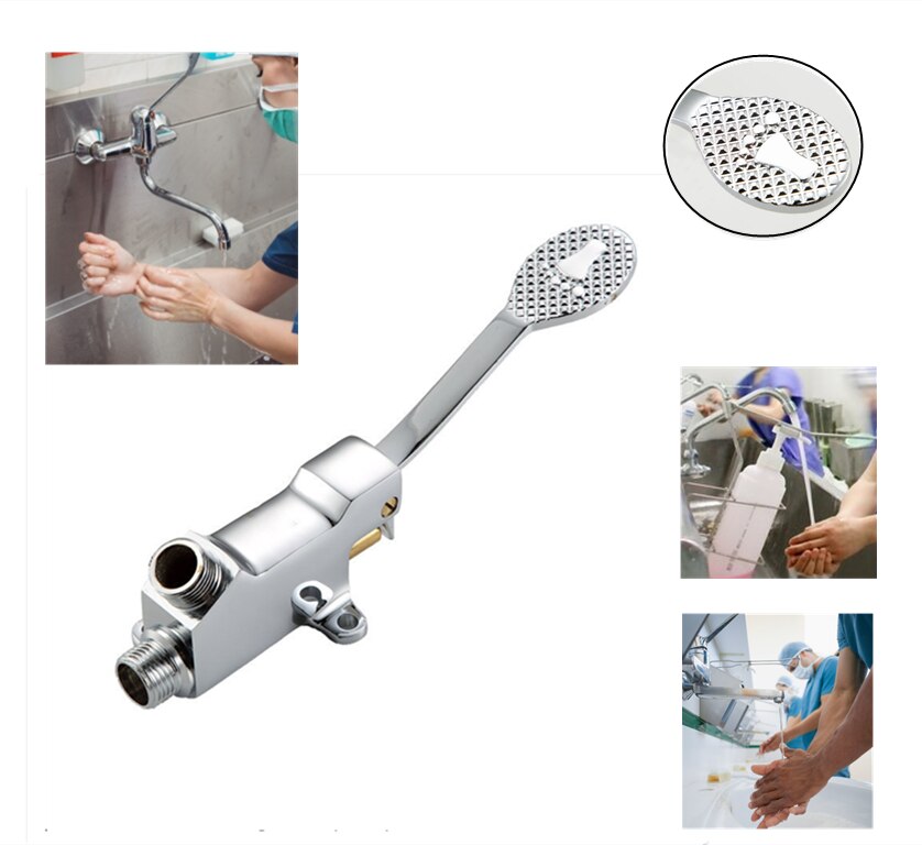 Pedal de acero inoxidable 304, válvula de control de grifo para suelo, baño, lavabo, pedal de agua para casa, hospital, hotel