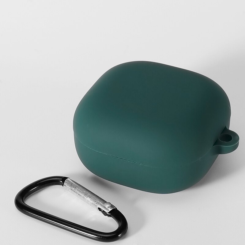 Étui en Silicone pour Samsung Galaxy buds 2, mignon, coque, accessoires, protection antichute, antichoc: Dark night green