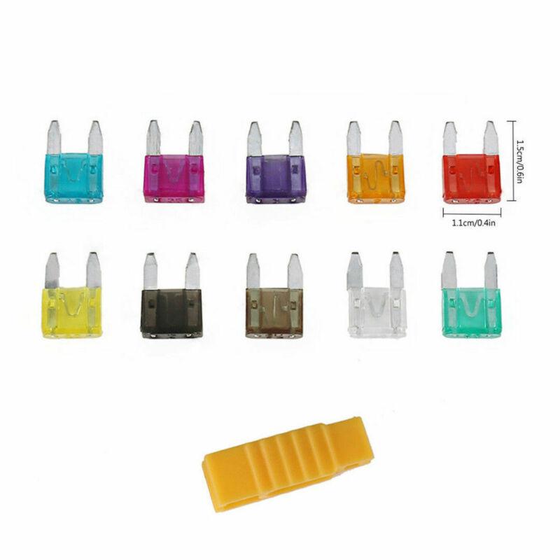 120 Pcs Profile Small Size Blade Car Fuse Assortment Set for Auto Car Truck 2/3/5/7.5/10/15/20/25/30/35A Fuse with Plastic Box