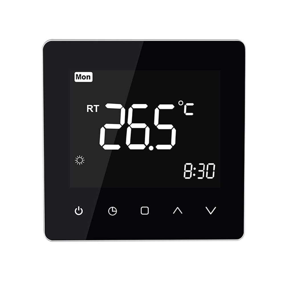 WiFi Smart Thermostat,LCD Touch Screen Temperature Controller, Digital 7 Days Programmable Manual Home Thermostat for Home: Black / water heating