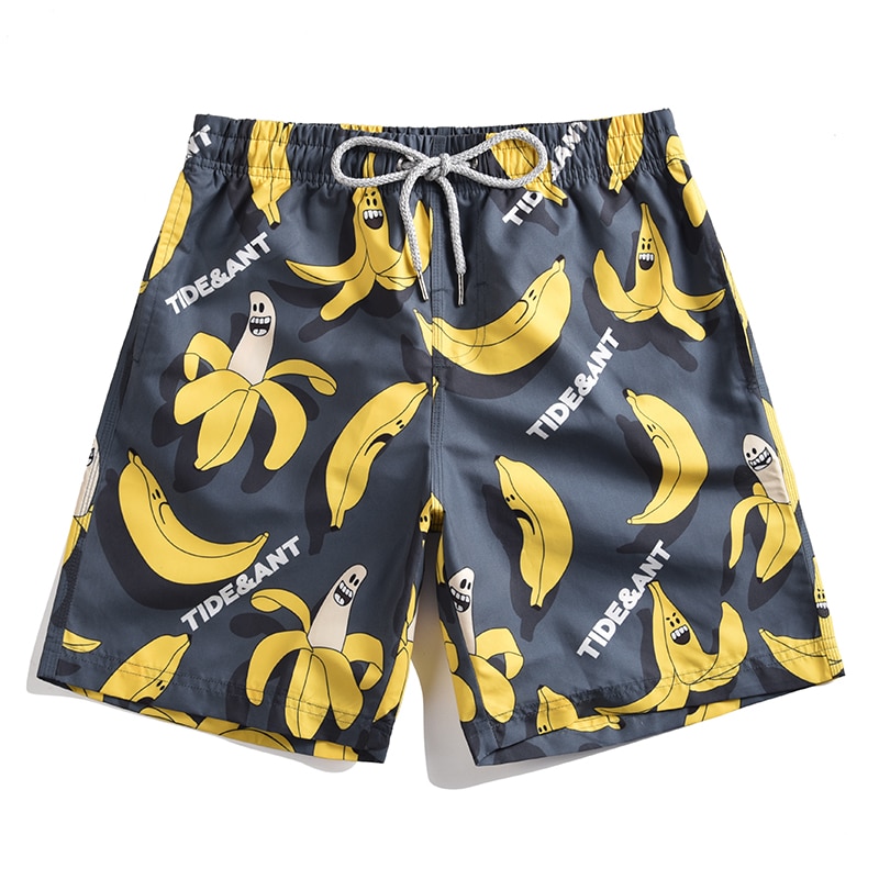 Pantaloncini da Surf stampati a Banana 3D da uomo M-4XL pantaloncini da spiaggia corti Masculino Praia Bermuda Surf Boardshorts uomo nuoto corto