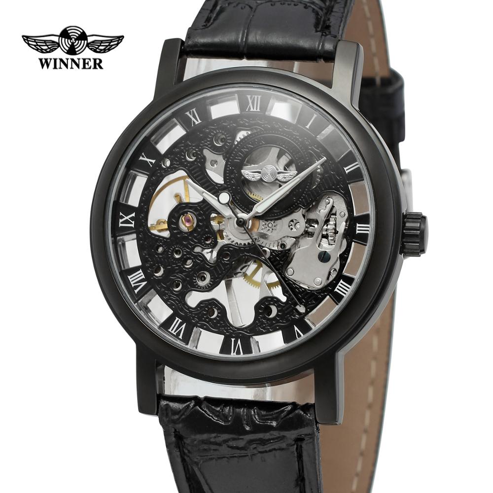 Forsining Automatic Mechanical Watch Luminous Three Eyes Six Needles Skeleton Top Brand Luxury Male Wrist Watch Wrist Clock: w-02-black