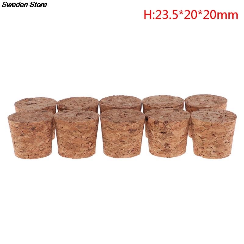 10pcs Wood Wine Glass Bottle Stopper Kettle Pudding Container Cork Cap Burette Buret Tube Lid: H