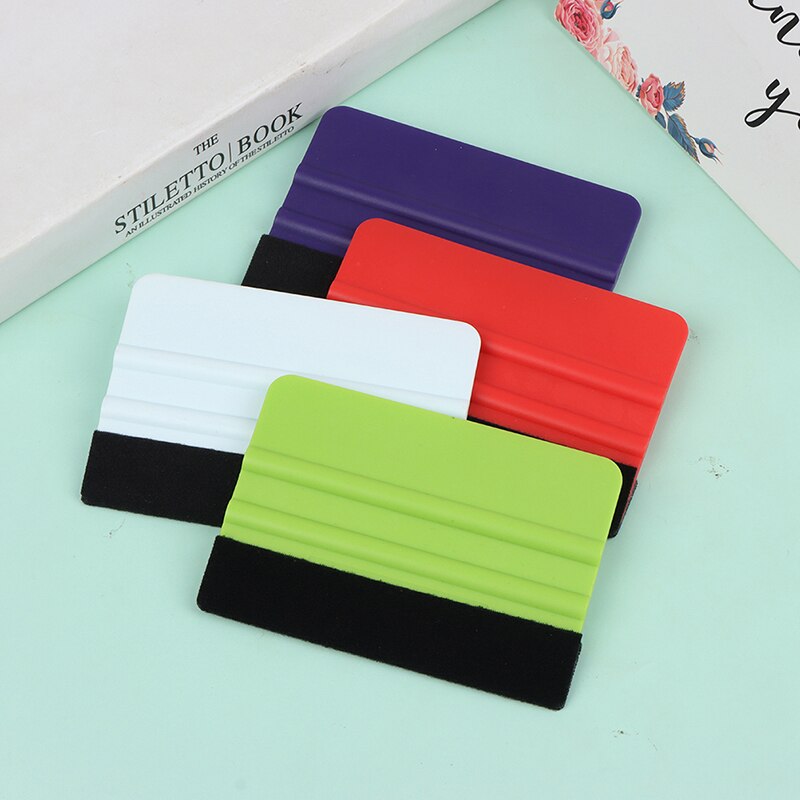 Film plastique souple pour carrosserie de voiture 10x7cm, outil de différentes couleurs, grattoir carré pour papier peint publicitaire, outils de teinte de fenêtre